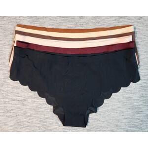 6 Pack Seamless Underwear No Show Breathable Hipster Wavy Sides Womens Size XL